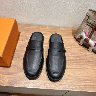 【HERMES】SS25スリッポンレザースリッポンメンズレディース