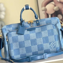 LOUIS VUITTON キープオール バンドリエール 50 ウォッシュドデニム メンズ 50×29×23cm