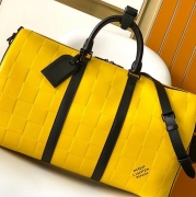 LOUIS VUITTON キープオール バンドリエール 50 ダミエスキューバ カーフレザー メンズ 50×29×23cm