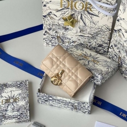 DIOR マイディオール グリシン ウォレット ラムスキン レディース 11×7.5×2.5cm