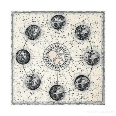 ディオール 星座プリントスカーフ 90x90cm