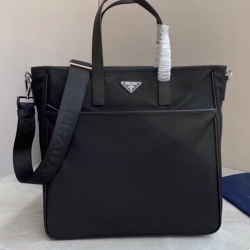 PRADA トートバッグ リサイクルナイロン サフィアーノ メンズ 35×34×10cm