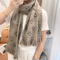 ルイ ヴィトン 秋冬ウールスカーフ。94％ウール6％シルク 175:31