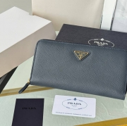 PRADA ジッピーウォレット サフィアーノレザー メンズ 19×12cm