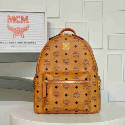 MCM スタイル ビゼトス スターク スモール リュック コニャック サイズ：33×13×26cm