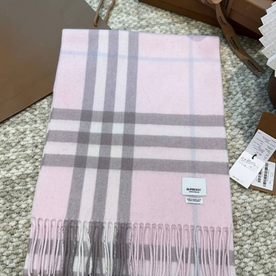 バーバリー クラシックカシミヤチェックスカーフ 30x168cm