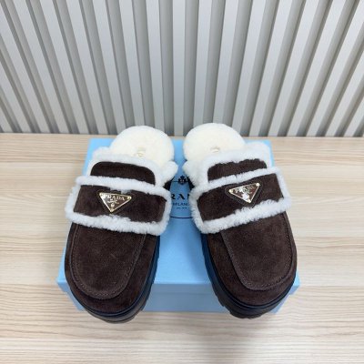 【PRADA】ウールスリッポンレディース