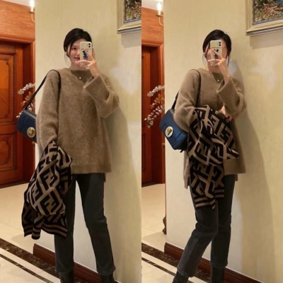 フェンディ ニットウールスカーフ 190 35cm