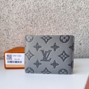LOUIS VUITTON ミュルティプル ウォレット モノグラム シャドウ レザー メンズ 11.5×9×1.5cm