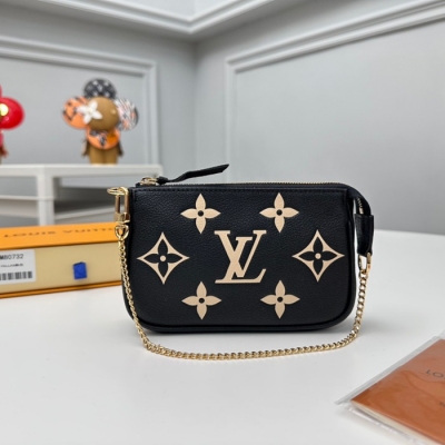 LOUIS VUITTON ミニポシェット アクセサリー モノグラム アンプラント レザー レディース 15.5×10.5×4cm