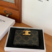 CELINE アコーディオン カードケース カーフレザー レディース 11×7×2.5cm