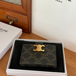 CELINE アコーディオン カードケース カーフレザー レディース 11×7×2.5cm