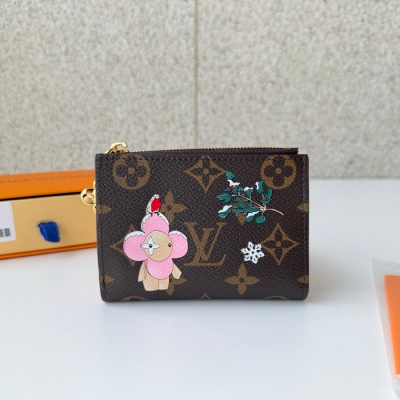 LOUIS VUITTON リサ ウォレット モノグラム キャンバス レディース 9×11.5×1.5cm