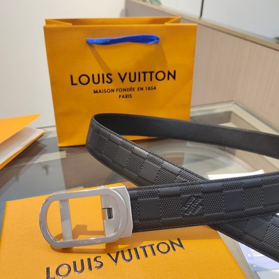 LV メンズ ベルト 自動バックル 35mm