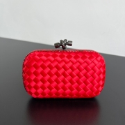 BOTTEGA VENETA ノット シルク編み スネークスキン クラッチ レディース 16×10×5cm