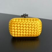 BOTTEGA VENETA ノット シルク編み スネークスキン クラッチ レディース 16×10×5cm