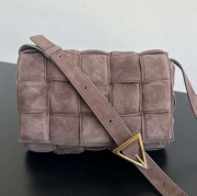 BV ショルダーバッグ スエード ハンドバッグ カセット 25×15×4cm