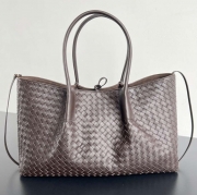 BV トートバッグ レザー ハンドバッグ 編み込み 23×43×14.5cm