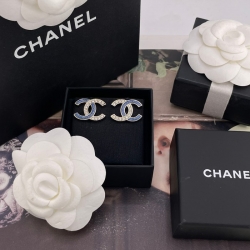 シャネル スタイル ピアス デニム クリスタル