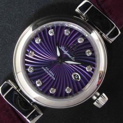 OMEGA デヴィル レディマティック パープル文字盤 レディース メンテナンス無償