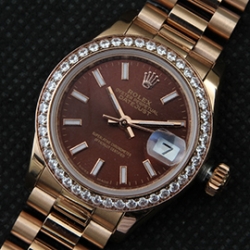 ROLEX デイトジャスト ベゼル全面ダイヤ レディース 超人気