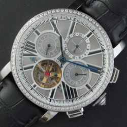 CARTIER ロトンド ドゥ Asian 21600振動 自動巻き グレー文字盤 カレンダー 優良店舗