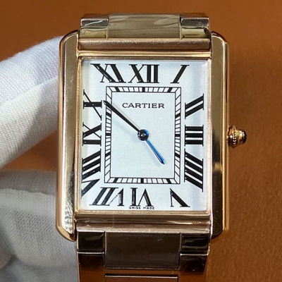 CARTIER タンクソロLM シルバー文字盤 電池式