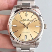 ROLEX 114200 オイスターパーペチュアル Cal.3132搭載 シャンパン