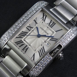 CARTIER タンクアングレーズ クォーツ搭載