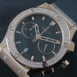 HUBLOT クラシックフュージョン 14Kゴールドケース 全面ダイヤベゼル 素敵新作