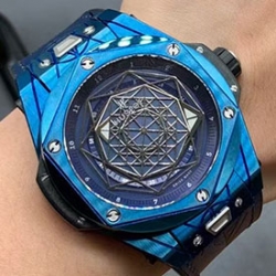 HUBLOT 415.EX.7179.VR.MXM19 ビッグバン ウニコ サンブルー セラミックブルー スケルトン 最新入荷