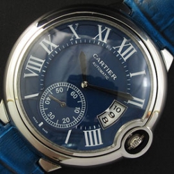 CARTIER カリブル ドゥ Asian 21600振動 自動巻き ダークブルー スモセコ 優等商品