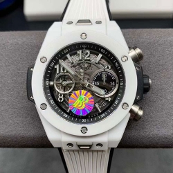 HUBLOT 441.HX.1171.RX BBF製 ビッグバン ウニコ 42mm ホワイトセラミック 芸術性高い