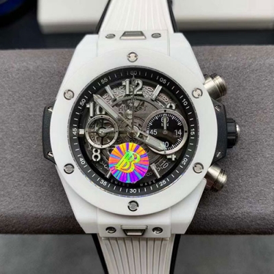 HUBLOT 441.HX.1171.RX BBF製 ビッグバン ウニコ 42mm ホワイトセラミック 芸術性高い
