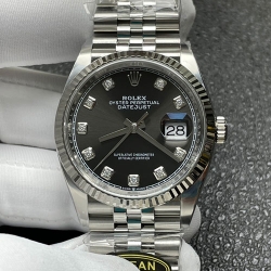ROLEX 126234G CLEAN製 36mm ブラック 10Pダイヤ 3235自動巻き 2024