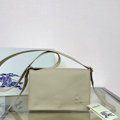 BURBERRY ショルダーバッグ コットンブレンド メンズ 25×16×8cm