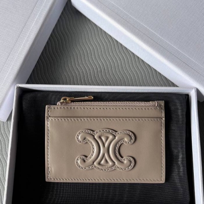 CELINE ジッピーカードケース カーフレザー レディース 11×7.5×2cm
