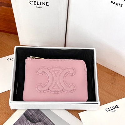 CELINE トリオンフ コインケース カーフレザー レディース 13×9×1cm