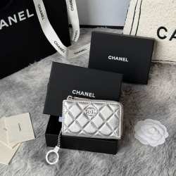 CHANEL L字ジップコインパース ラムスキン レディース 12×7cm
