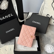 CHANEL パスポートケース カーフレザー ユニセックス 15×10×3cm