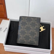 CELINE トリオンフ ショートウォレット トリオンフ キャンバス レディース 9×10.5×2cm
