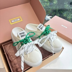 【MIUMIU】2026春夏新作NEWBALANCEコラボスニーカーキャンバススニーカーレディース