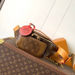 LOUIS VUITTON ラッシュ ウエストバッグ モノグラムダスト キャンバス メンズ 30×15×8cm