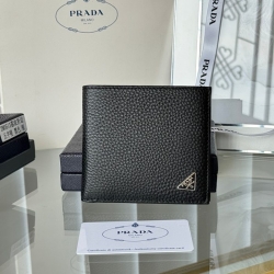 PRADA 二つ折り財布 カーフレザー メンズ 11×9.5cm