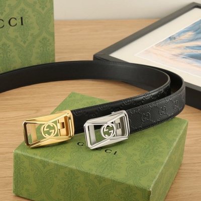 グッチ メンズ ベルト 自動バックル 35mm