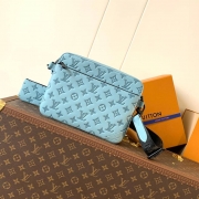 LOUIS VUITTON トリオ メッセンジャーバッグ モノグラム カーフレザー メンズ 25×18.5×7cm