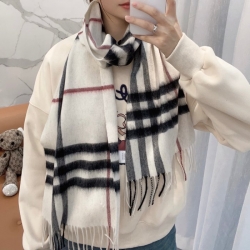 バーバリー クラシックカシミヤチェックスカーフ 30x168cm