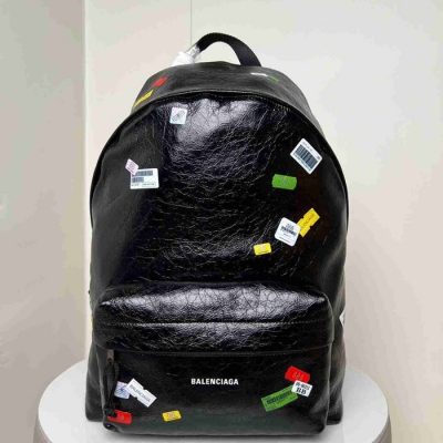 バレンシアガ スタイル アリーナ リュック ステッカーデザイン サイズ：35×46×18cm