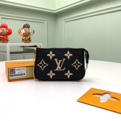 LOUIS VUITTON ミニポシェット アクセサリー モノグラム アンプラント レザー レディース 15.5×10.5×4cm