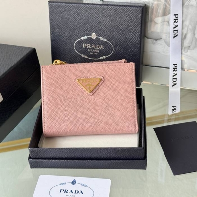 PRADA 二つ折り財布 サフィアーノレザー メンズ 10×9×2cm